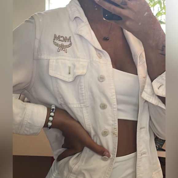 ✨🤍MCM White Denim Jacket🤍✨ - Picture 2 of 4
